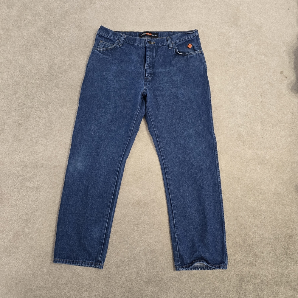 Wrangler FR47MLW (C)Jeans Mens 38x32  Flame Resistant Regular Fit Straight Denim